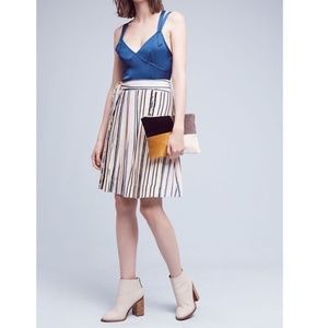 Anthropologie Elanna wrap striped skirt M